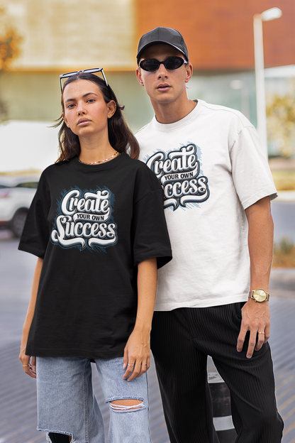 CREATE YOUR OWN SUCCESS Streetwear Frontprint - Freestyler Bio Oversized Unisex T-Shirt Erwachsene SH