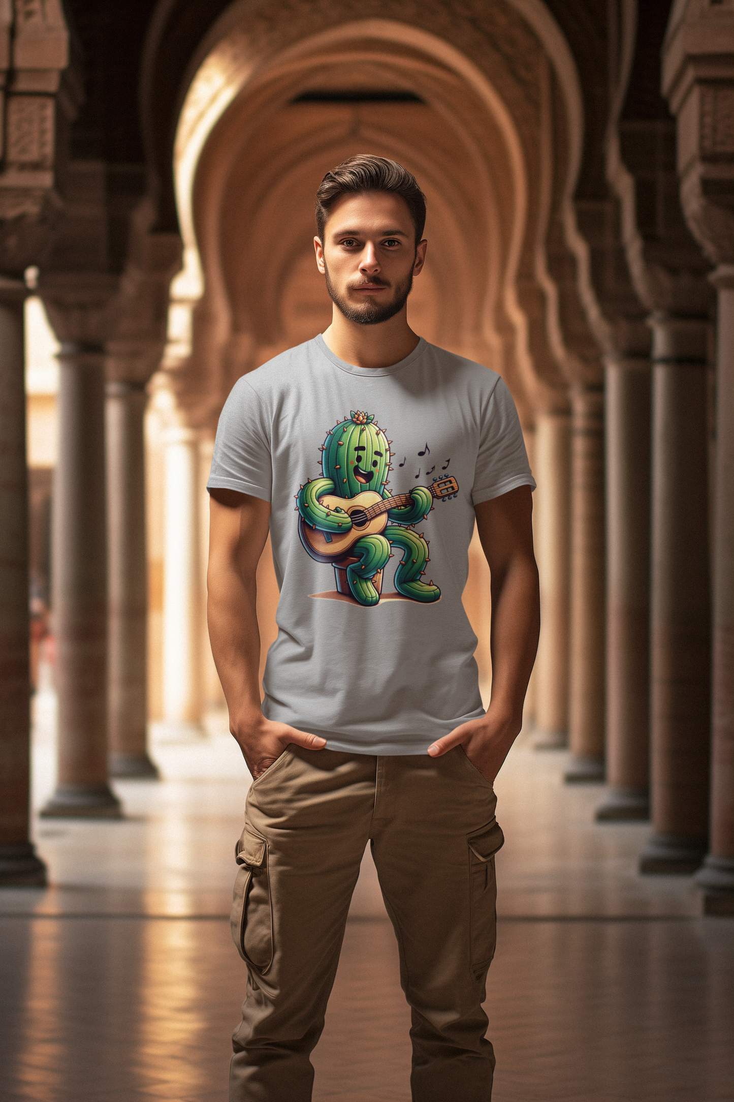 Cartoon Kaktus Gitarrenspieler - Creator T-Shirt SK