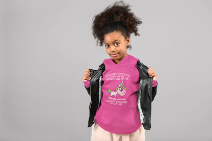 Cartoon Einhorn Grumpy Unicorn - Hochwertiger Mittelschwerer Fleece-Hoodie für Jugendliche - Weltweit Verfügbar - GL