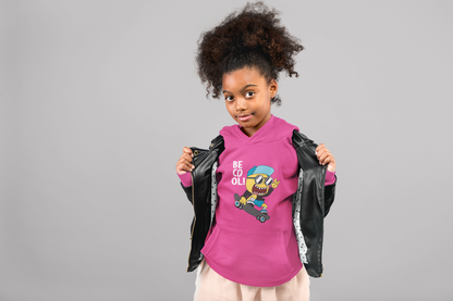 Cartoon Little Monster Be Cool Skater - Hochwertiger Mittelschwerer Fleece-Hoodie für Jugendliche - Weltweit Verfügbar - GL