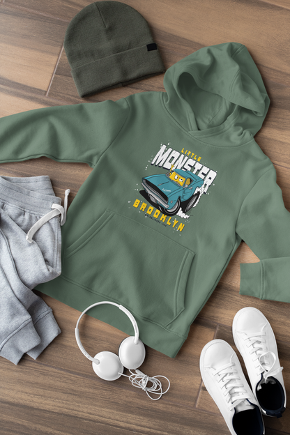 Brooklyn, el pequeño monstruo de dibujos animados - Sudadera con capucha de felpa de peso medio y alta calidad para adolescentes - Disponible en todo el mundo - GL