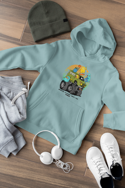 Cartoon Monster Truck mit Freunde Vintage Kinder Hoodie Pullover Bio Baumwolle Hochwertig Langlebig - Mini Cruiser Hoodie 2.0 ST/ST SH