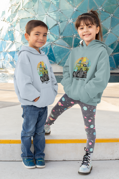 Cartoon Monster Truck mit Freunde Vintage Kinder Hoodie Pullover Bio Baumwolle Hochwertig Langlebig - Mini Cruiser Hoodie 2.0 ST/ST SH
