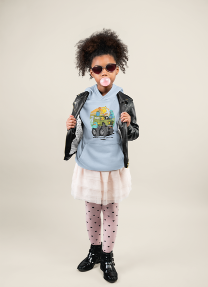 Cartoon Monster Truck mit Freunde Vintage Kinder Hoodie Pullover Bio Baumwolle Hochwertig Langlebig - Mini Cruiser Hoodie 2.0 ST/ST SH