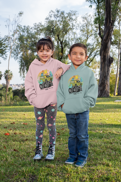 Cartoon Monster Truck mit Freunde Vintage Kinder Hoodie Pullover Bio Baumwolle Hochwertig Langlebig - Mini Cruiser Hoodie 2.0 ST/ST SH