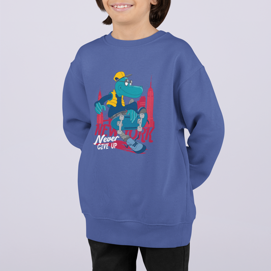 Cartoon Never give up Kroko - Kinder Pullover Sweatshirt Mini Changer 2.0 ST/ST SH