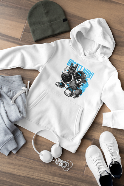 Cartoon Streetwear Rocket Now! Kinder Hoodie Pullover Bio Baumwolle Hochwertig Langlebig - Mini Cruiser Hoodie 2.0 ST/ST SH