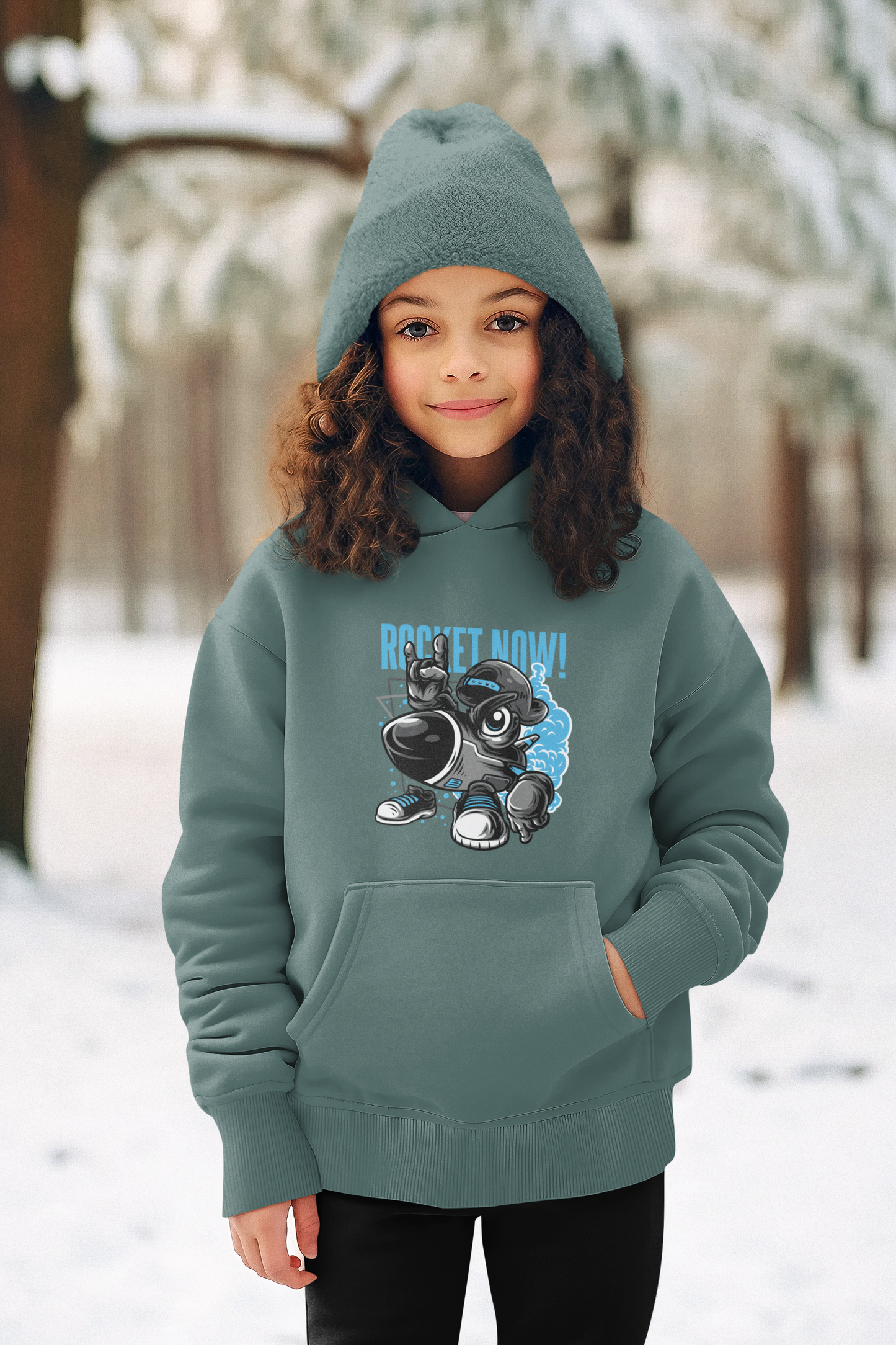 Kinder Hoodie Pullover Bio Baumwolle Hochwertig Langlebig - Cartoon Streetwear Rocket Now! - Mini Cruiser Hoodie 2.0 ST/ST SH