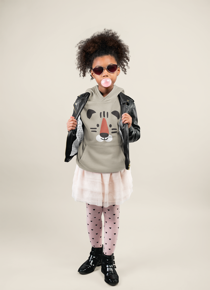 Cartoon süßes Tigergesicht - Hochwertiger Mittelschwerer Fleece-Hoodie für Jugendliche - Weltweit Verfügbar - GL