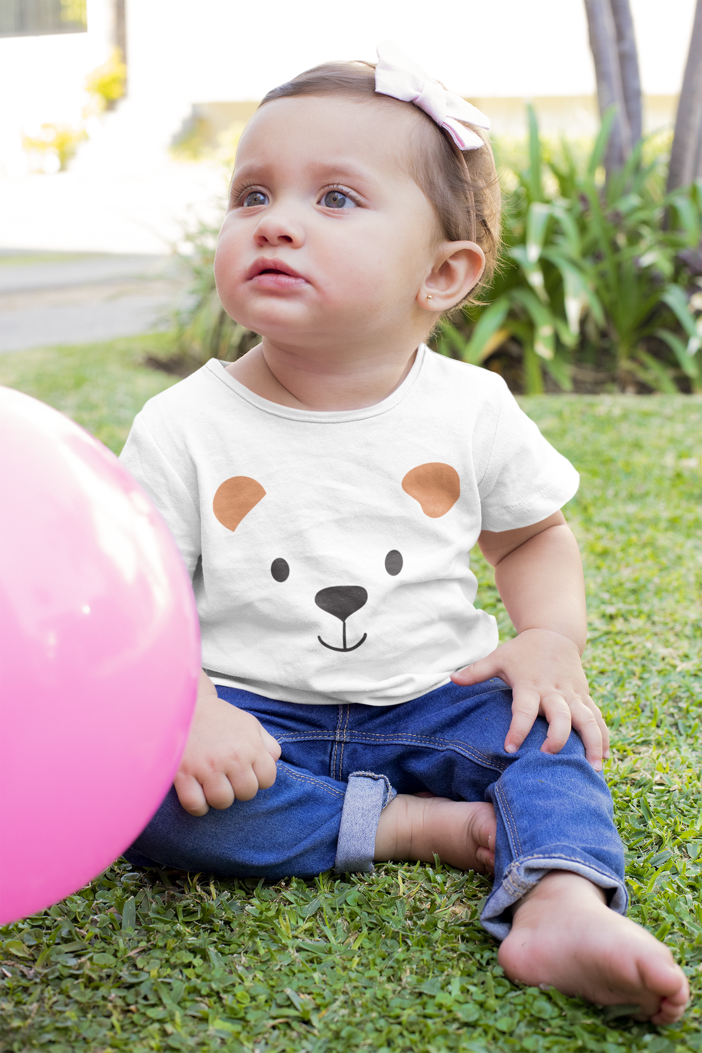 Cara de oso de dibujos animados - Camiseta Baby Creator