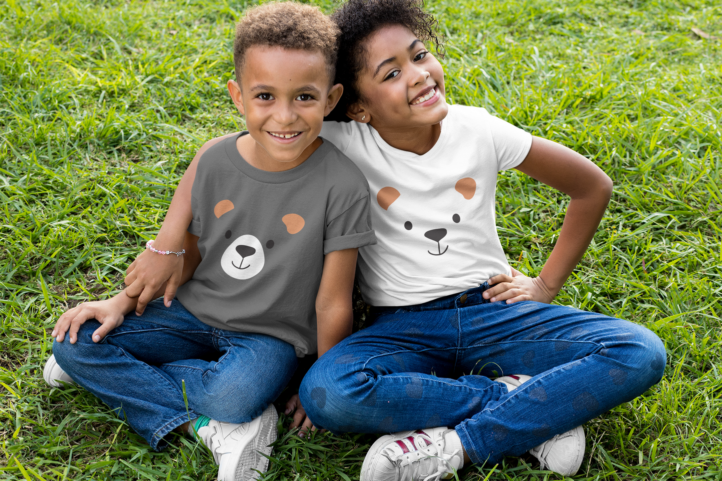 Cartoon Bear Face T-Shirt Kids