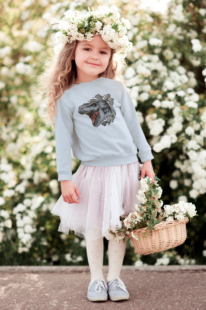 Cartoon Dino T-Rex Kopf bricht durch Wand - Mini Changer Sweatshirt 2.0 ST/ST SH Kinder Pullover