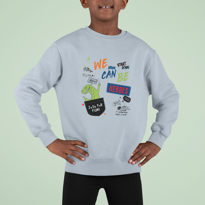 Cartoon Dino We can be Heroes - Mini Changer Sweatshirt 2.0 ST/ST SH Kinder Pullover
