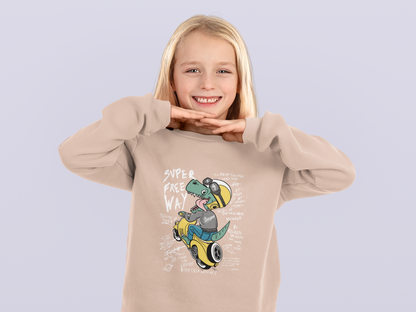 Cartoon Dinospeed auf Motorroller Super free Way - Mini Changer Sweatshirt 2.0 ST/ST SH Kinder Pullover
