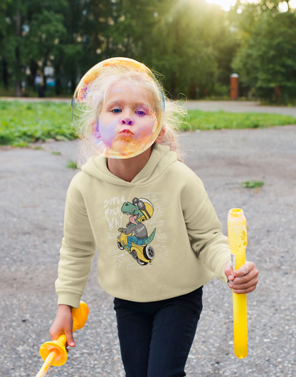 Cartoon Dinospeed auf Motorroller - Mini Cruiser Hoodie 2.0 Kinder Kapuzenpullover SK