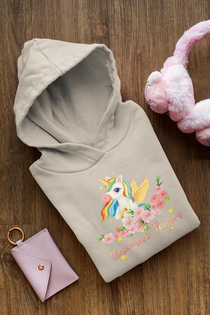 Poder de unicornio de dibujos animados - Sudadera con capucha Baby Cruiser Sudadera con capucha para bebé niño pequeño SK
