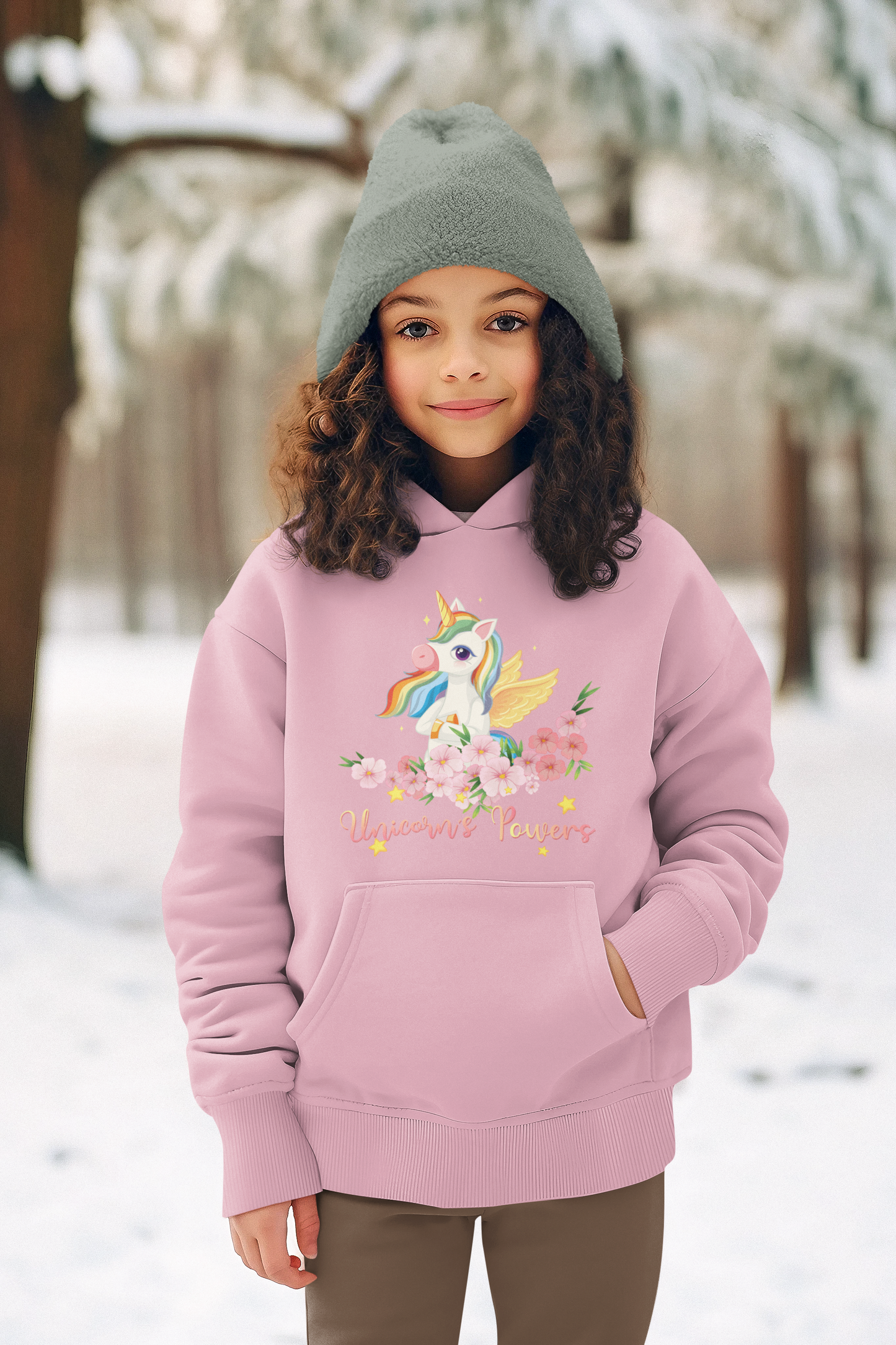 Cartoon Einhorn Power - Mini Cruiser Hoodie 2.0 Kinder Kapuzenpullover SK