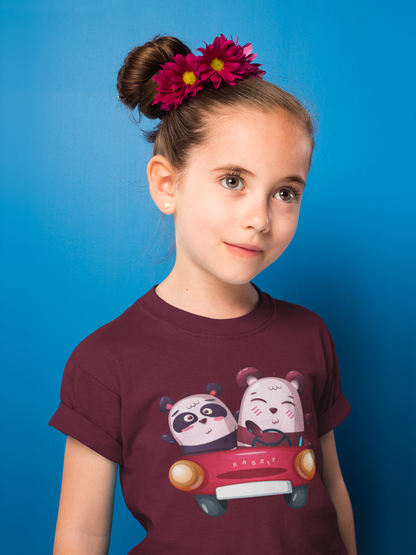 Cartoon Koala Duett im Auto T-Shirt Kids SK