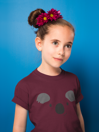 Camiseta infantil con estampado de cara de koala de dibujos animados SK