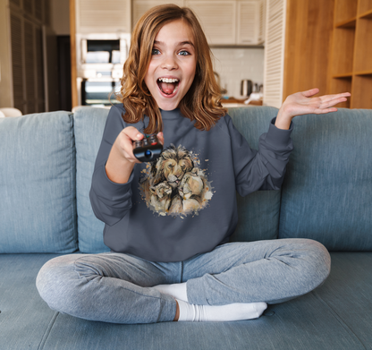 Sudadera infantil Mini Changer 2.0 ST/ST SH con diseño de león de dibujos animados - Amor de familia - Sudadera infantil