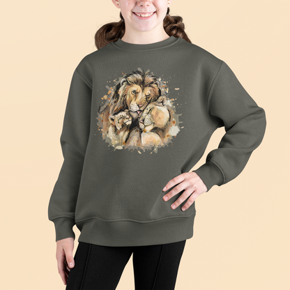 Sudadera infantil Mini Changer 2.0 ST/ST SH con diseño de león de dibujos animados - Amor de familia - Sudadera infantil