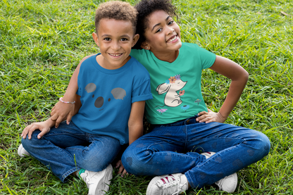 Cartoon Maus mit Blumen T-Shirt Kids SK