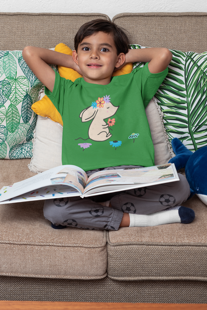 Cartoon Maus mit Blumen T-Shirt Kids SK
