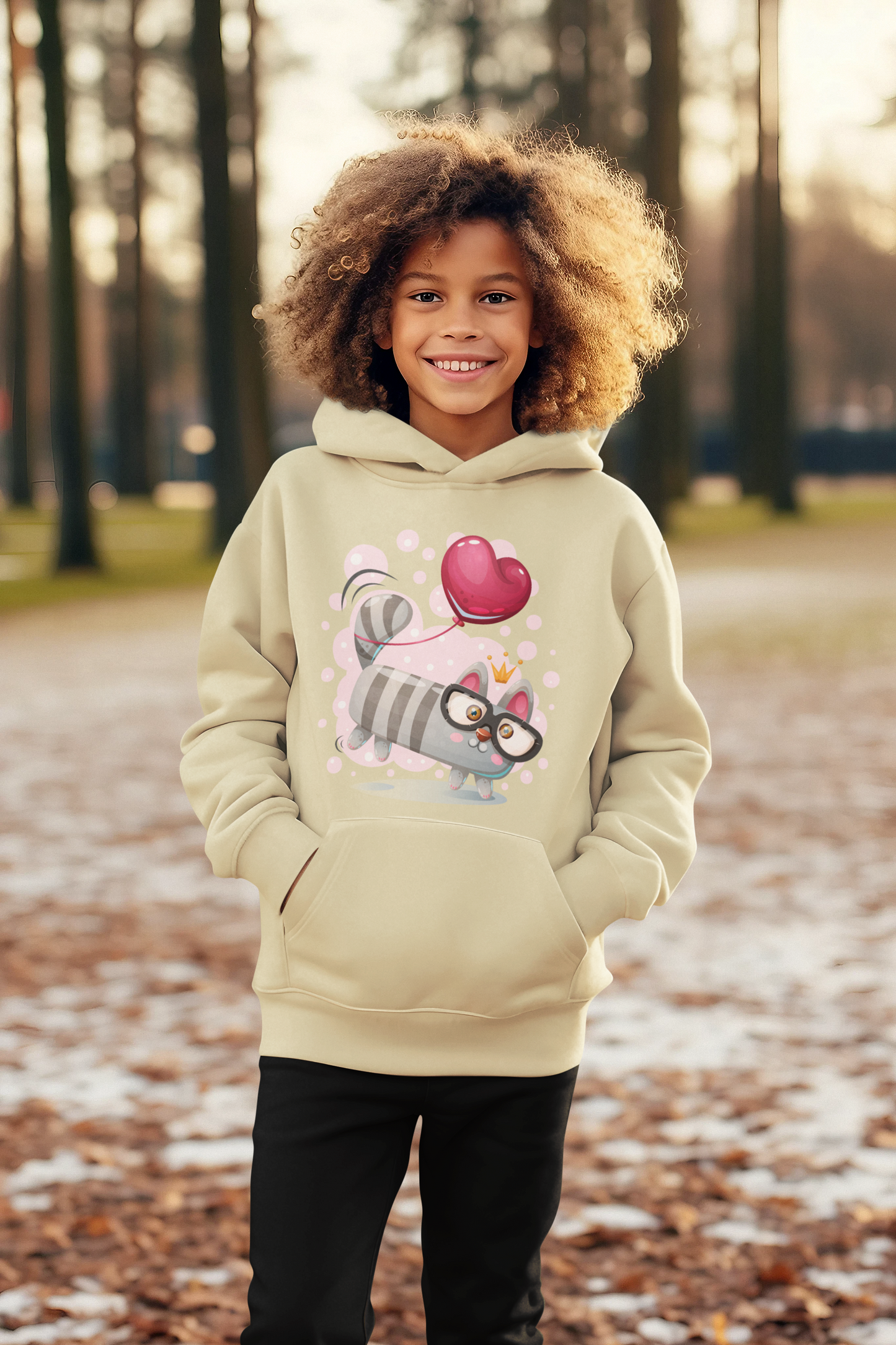 Cartoon Mini Katze mit Herzluftballon - Mini Cruiser Hoodie 2.0 SK