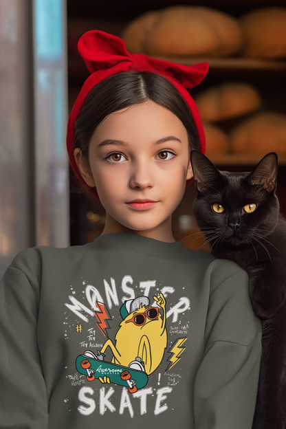 Cartoon Monster Skater Try again - Mini Changer Sweatshirt 2.0 ST/ST SH Kinder Pullover