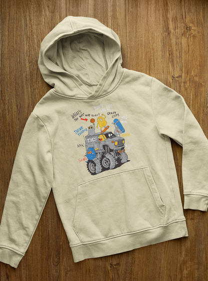 Cartoon Monster Truck mit Freunde - Mini Cruiser Hoodie 2.0 Kinder Kapuzenpullover SK