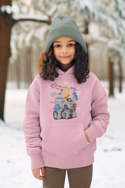 Cartoon Monster Truck mit Freunde - Mini Cruiser Hoodie 2.0 Kinder Kapuzenpullover SK