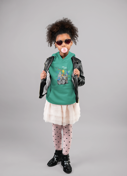 Cartoon Monster Truck mit Freunde - Mini Cruiser Hoodie 2.0 Kinder Kapuzenpullover SK
