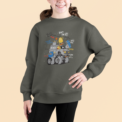 Camioneta monstruo de dibujos animados con amigos - Sudadera Mini Changer 2.0 ST/ST SH para niños