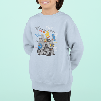 Camioneta monstruo de dibujos animados con amigos - Sudadera Mini Changer 2.0 ST/ST SH para niños