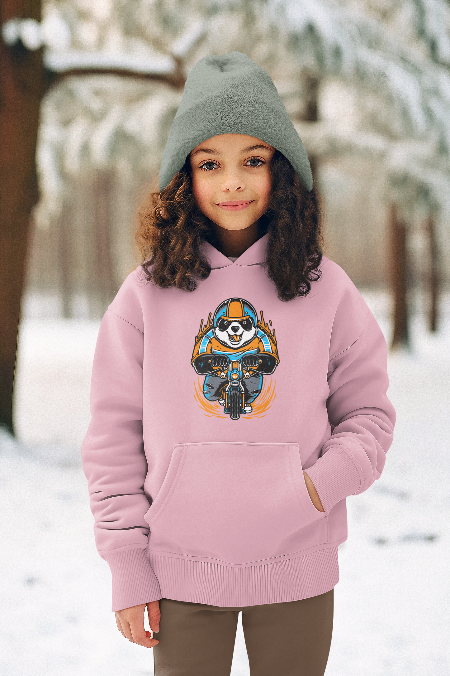 Cartoon Panda Biker - Mini Cruiser Hoodie 2.0