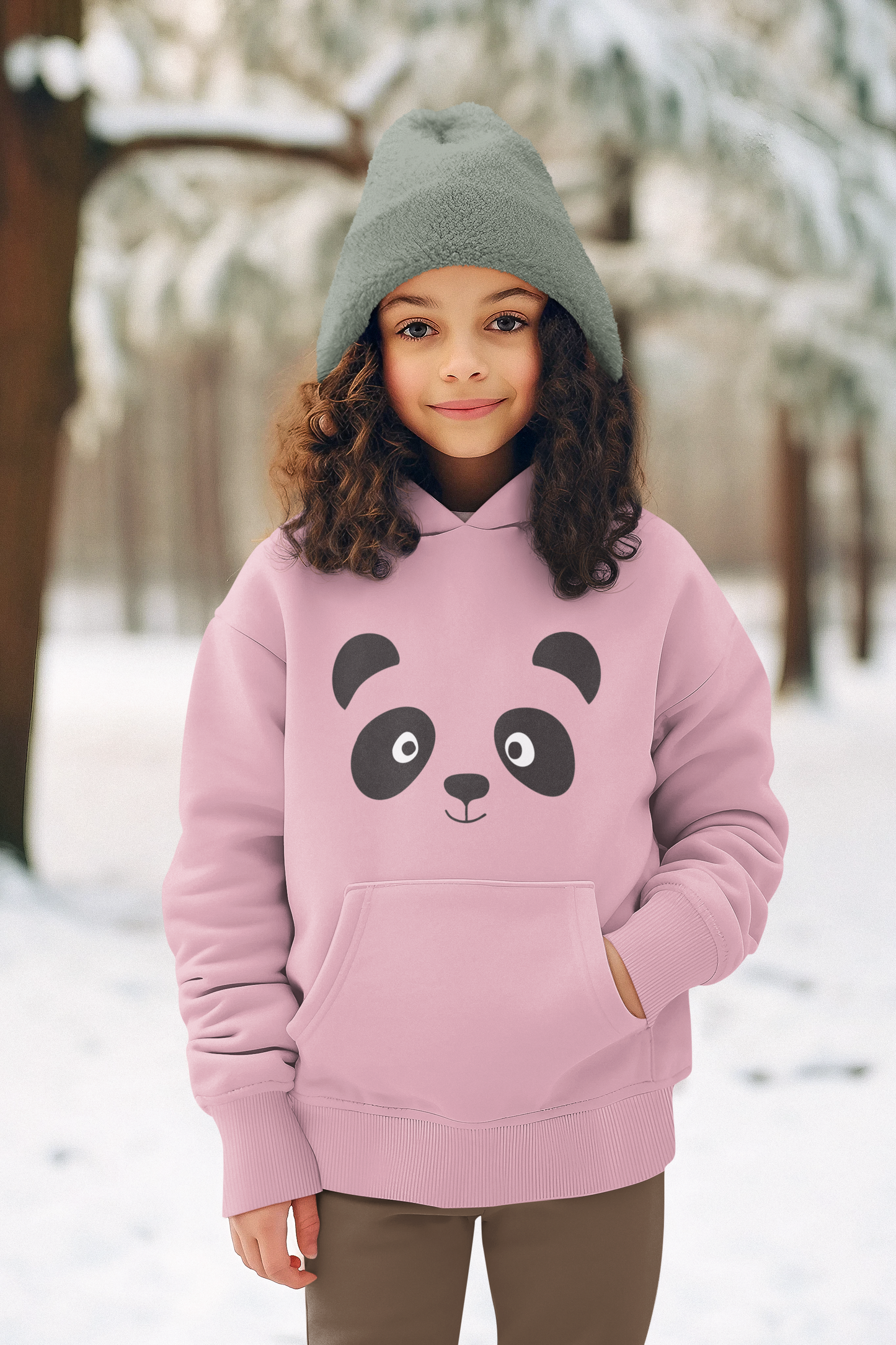 Cartoon Panda Gesicht - Mini Cruiser Hoodie 2.0 Kinder Kapuzenpullover SK