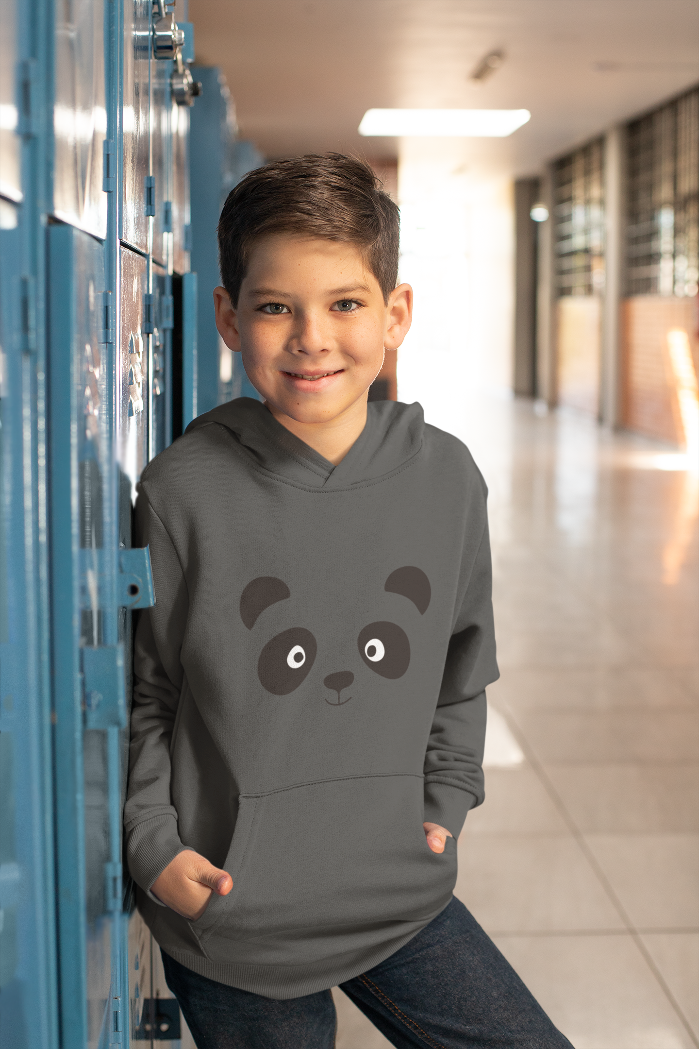 Cartoon Panda Gesicht - Mini Cruiser Hoodie 2.0 Kinder Kapuzenpullover SK