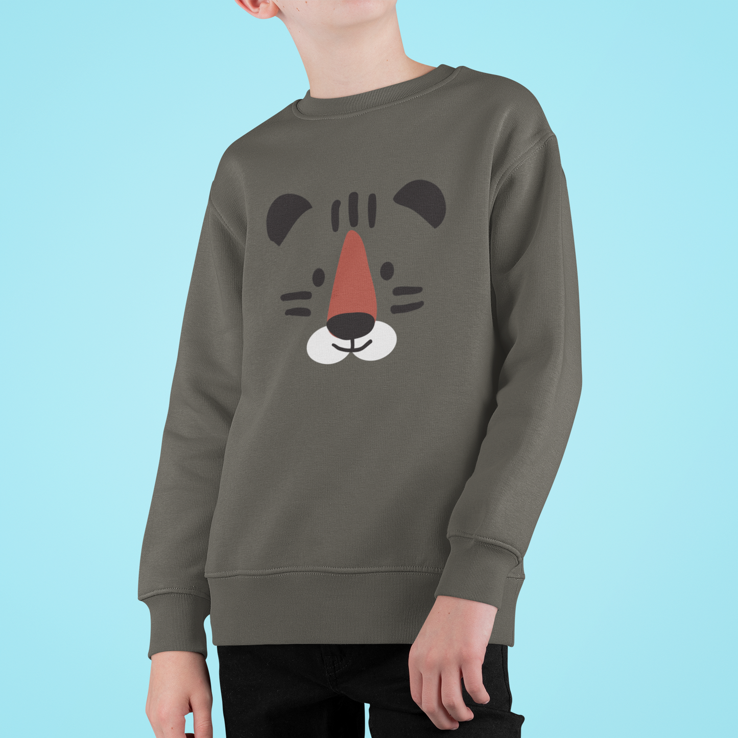 Cartoon Tiger Gesicht - Mini Changer Sweatshirt 2.0 ST/ST SH Kinder Pullover