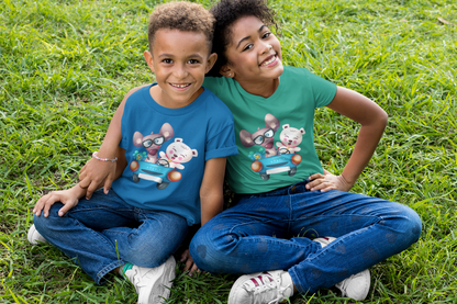Cartoon Trio Vogel Maus Baer T-Shirt Kids SK