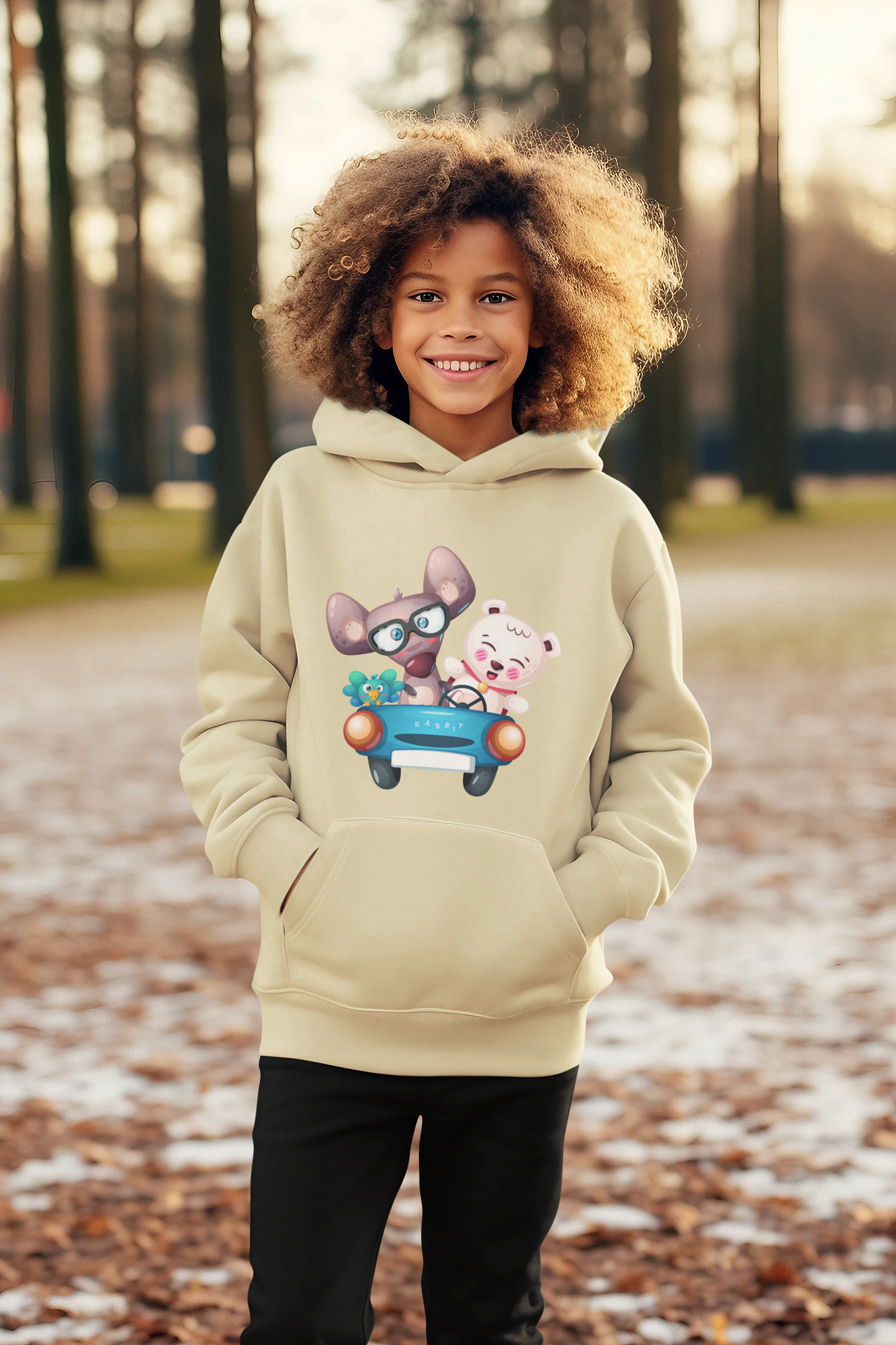 Cartoon Trio Vogel Maus Bär - Mini Cruiser Hoodie 2.0 SK