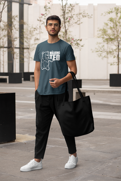 Cartoon Walking Ted Front - Unisex Erwachsenen Bio Creator T-Shirt SH