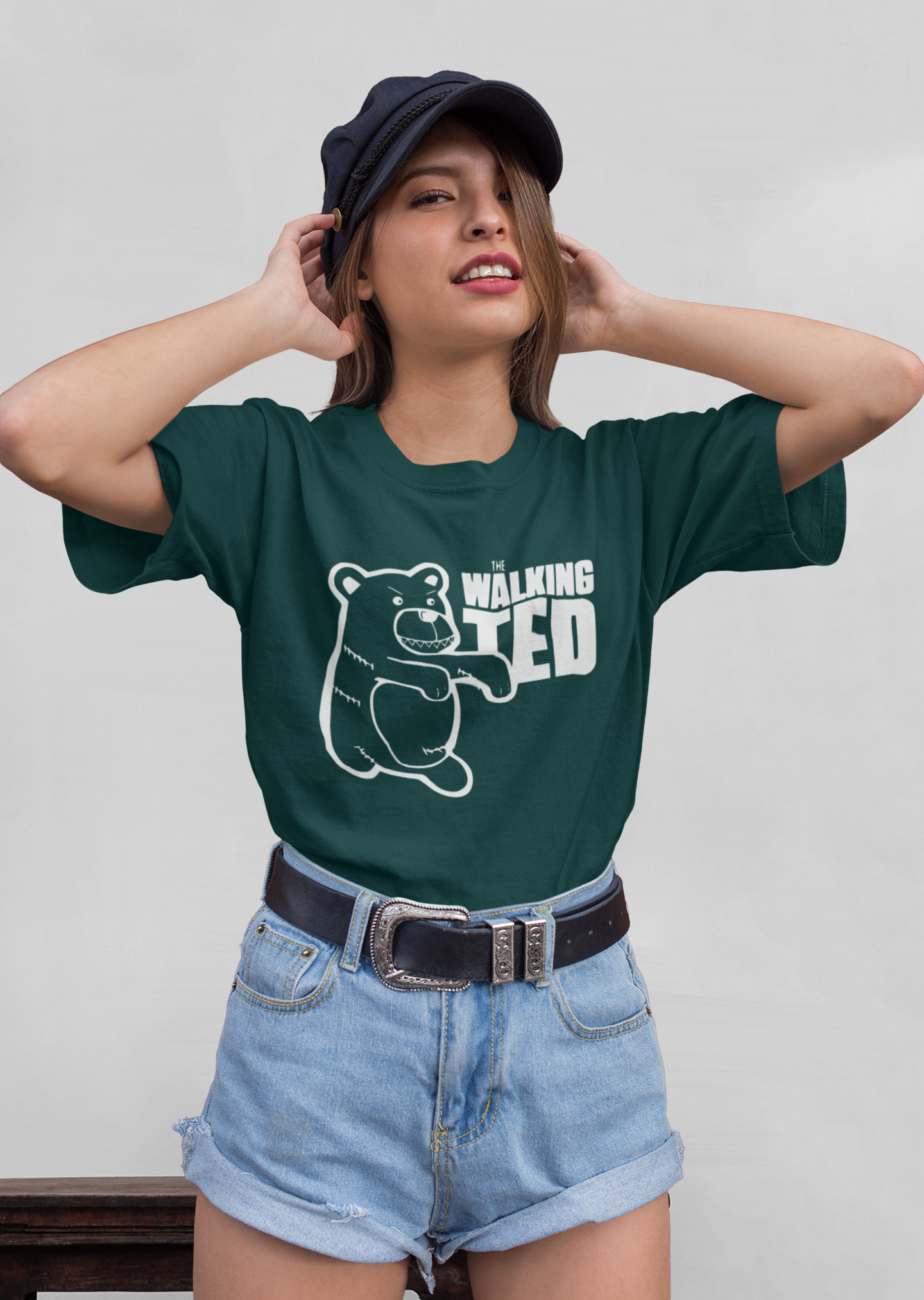 Cartoon Walking Ted Front - Unisex Erwachsenen Bio Creator T-Shirt SH