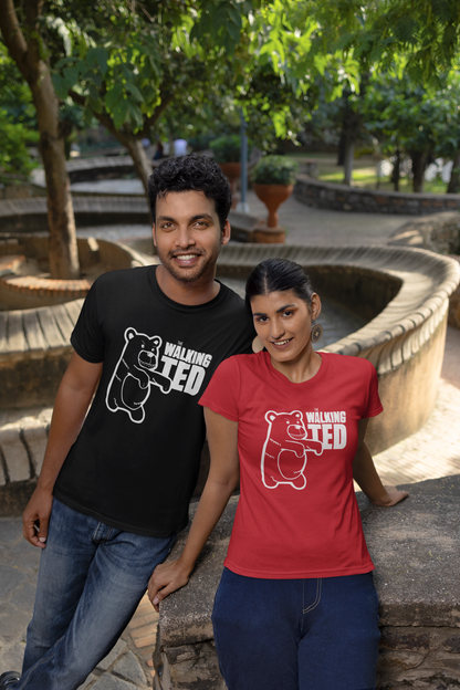 Cartoon Walking Ted Front - Unisex Erwachsenen Bio Creator T-Shirt SH