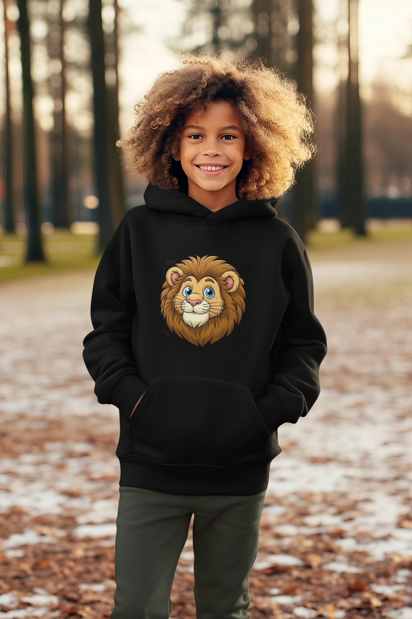 Cartoon süßer Löwenkopf - Kinder Kapuzenpullover Mini Cruiser Hoodie 2.0 ST/ST SH