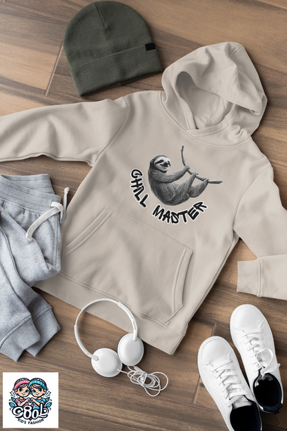Chill Master Faultier SW - Hochwertiger Mittelschwerer Fleece-Hoodie für Jugendliche - Weltweit Verfügbar - GL
