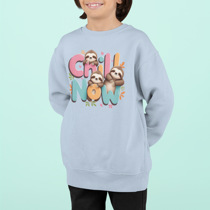 Sudadera infantil Chill Now Sloth de algodón orgánico de alta calidad y duradera - Sudadera Mini Changer 2 PCS/PCS SH
