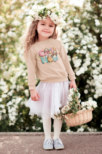 Sudadera infantil Chill Now Sloth de algodón orgánico de alta calidad y duradera - Sudadera Mini Changer 2 PCS/PCS SH
