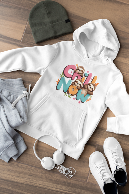 Chill Now Faultiere - Hochwertiger Mittelschwerer Fleece-Hoodie für Jugendliche - Weltweit Verfügbar - GL