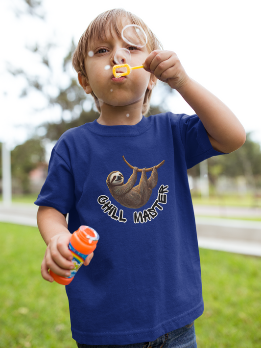 Chill Master Faultier Front - Unisex Kinder T-Shirt SH