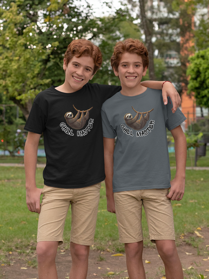 Chill Master Faultier Front - Unisex Kinder T-Shirt SH